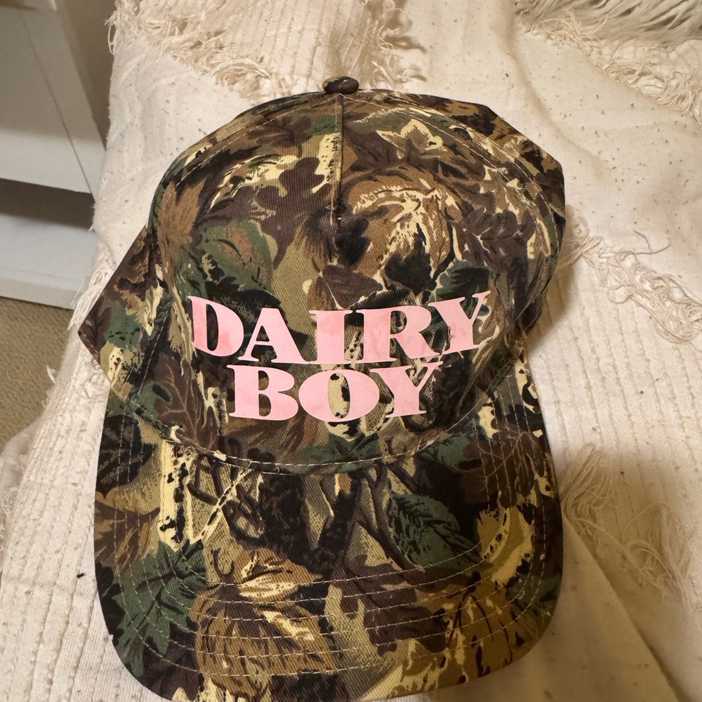 Dairy boy camouflage hat